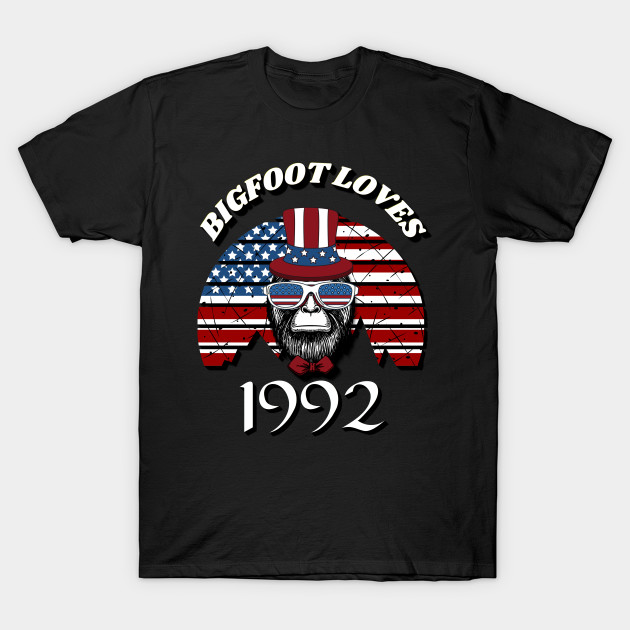 Bigfoot loves America and People born in 1992 by Scovel Design Shop